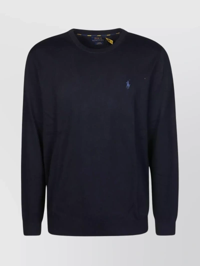 Polo Ralph Lauren Cotton Crew Neck Sweater In Blue