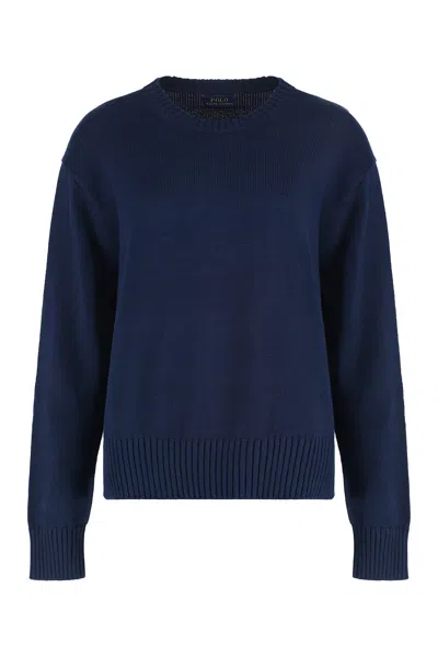 Polo Ralph Lauren Cotton Crew-neck Sweater In Blue