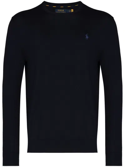 Polo Ralph Lauren Cotton Crew Neck Sweater In Blue