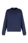 Polo Ralph Lauren Iconic Pony-embroidered Cotton Sweatshirt In Blue