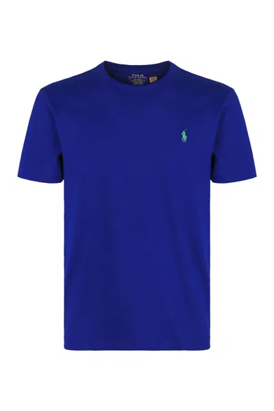 Polo Ralph Lauren Crew Neck Short Sleeves Soft Fabric T-shirt In Blue