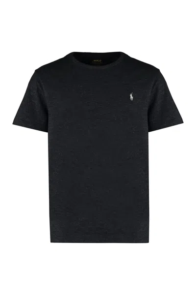 Polo Ralph Lauren Cotton Crew-neck T-shirt In Grey
