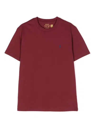 Polo Ralph Lauren Kids' Cotton Crew-neck T-shirt In Red