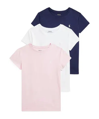 Polo Ralph Lauren Cotton Crew-neck T-shirt (set Of Three) In Multi