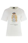 Polo Ralph Lauren Ivory Cotton Jersey T-shirt With Iconic Embroidered Polo Bear In White