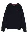 Polo Ralph Lauren Cotton Crewneck Jumper In Blue