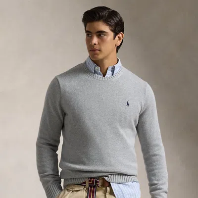 Polo Ralph Lauren Cotton Crewneck Jumper In Gray