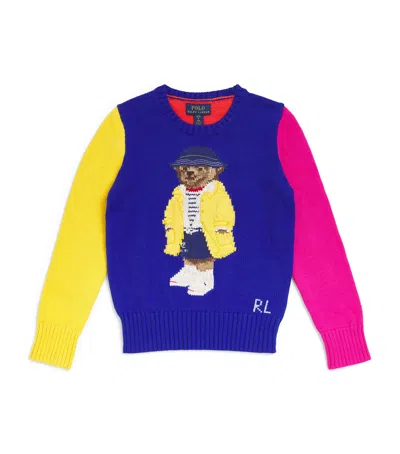 Polo Ralph Lauren Kids' Cotton Cruise Bear Sweater In Multi