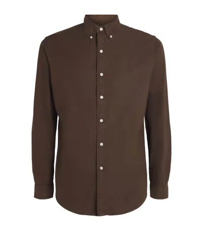 Polo Ralph Lauren Cotton Custom Fit Oxford Shirt In Brown