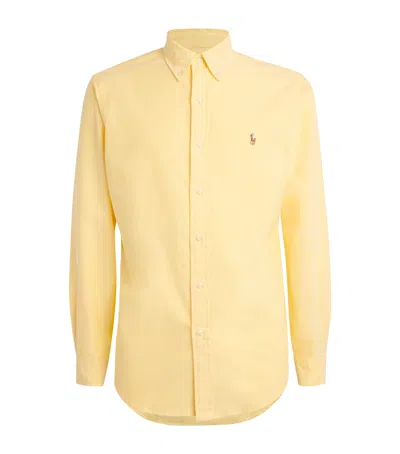 Polo Ralph Lauren Cotton Custom-fit Oxford Shirt In Yellow