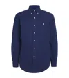 Polo Ralph Lauren Blue Shirt With Button-down Collar And Pony Embroidery On The Front
