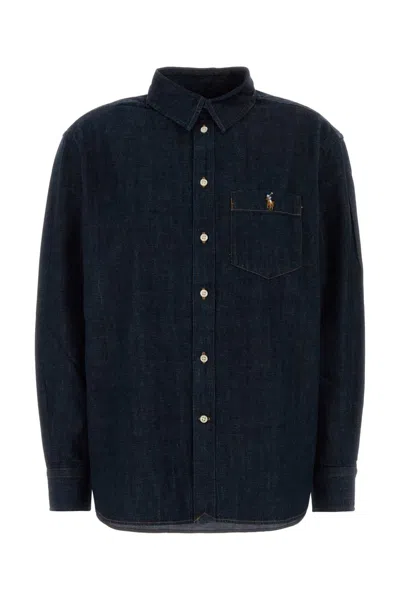 Polo Ralph Lauren Cotton Denim Denim Shirt In Navy