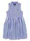 Polo Ralph Lauren Toddler And Little Girls Striped Poplin Shirtdress
