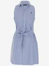 Polo Ralph Lauren Sleevesless Blar Day Dress Clothing In Blue