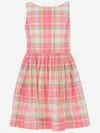 Polo Ralph Lauren Cotton Dress With Check Pattern In Red
