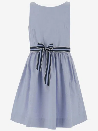 Polo Ralph Lauren Kids' Cotton Dress With Logo In Blue