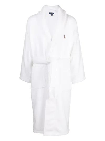 Polo Ralph Lauren Terry-lined Velvet Robe In White