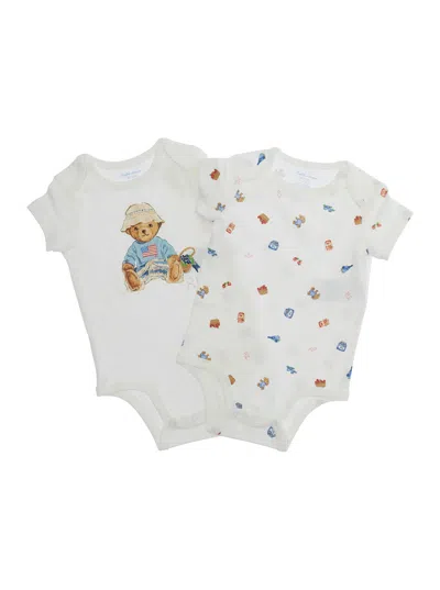 Polo Ralph Lauren Cotton Embroidered Bodysuit In White