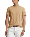 Polo Ralph Lauren Embroidered Logo Crewneck T-shirt In Classic Camel Heather