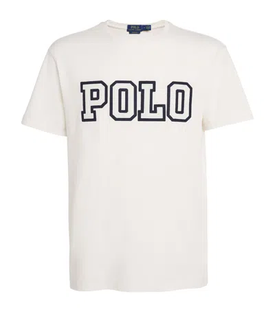 Polo Ralph Lauren Cotton Embroidered Varsity T-shirt In White