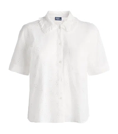Polo Ralph Lauren Cotton Eyelet Short Pyjama Set In White