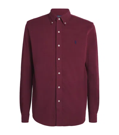 Polo Ralph Lauren Cotton Featherweight Mesh Shirt In Red