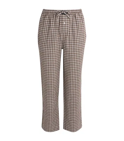 Polo Ralph Lauren Cotton Flannel Pyjama Bottoms In Brown