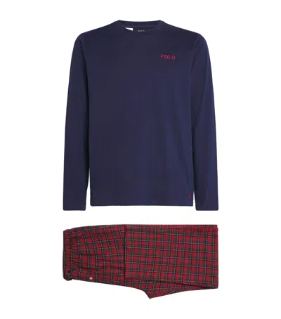 Polo Ralph Lauren Cotton Flannel Pyjama Set In Multi