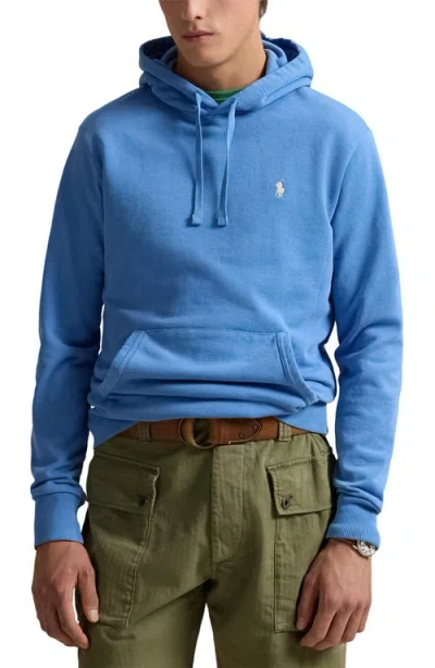 Polo Ralph Lauren Cotton French Terry Pullover Hoodie In Blue Orbit