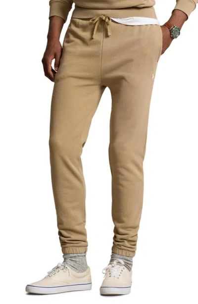 Polo Ralph Lauren Cotton French Terry Sweatpants In Desert Khaki