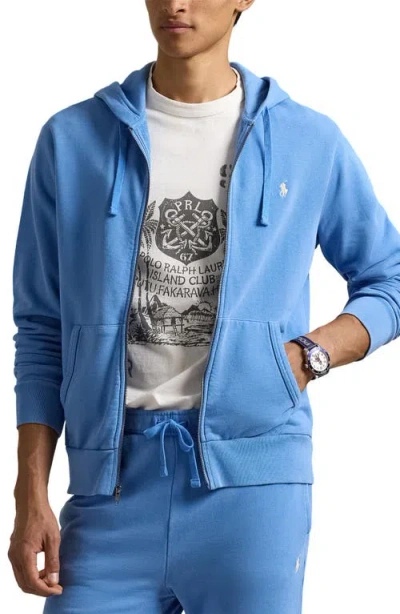 Polo Ralph Lauren Cotton French Terry Zip Hoodie In Blue Orbit