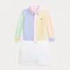 Polo Ralph Lauren Ralph Lauren Colorblock Button-up Shirt & Denim Shorts Set In Wicket Yellow Multi