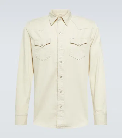 Polo Ralph Lauren Cotton Gabardine Shirt In Basic Sand