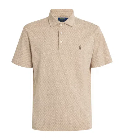 Polo Ralph Lauren Cotton Geometric Polo Pony Polo Shirt In Neutral