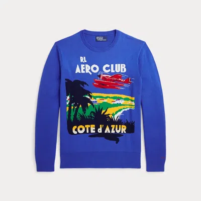 Polo Ralph Lauren Cotton Graphic Sweatshirt In Burgundy