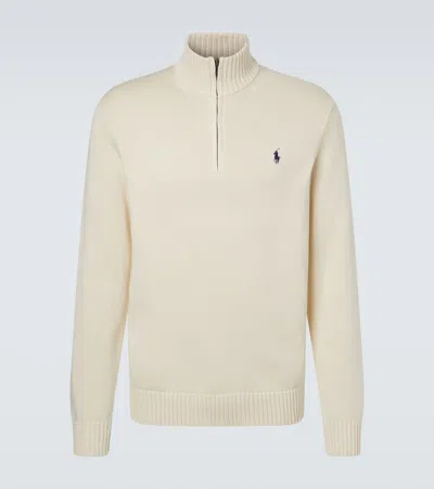 Polo Ralph Lauren Cotton Half Zip Sweater Andover Cream