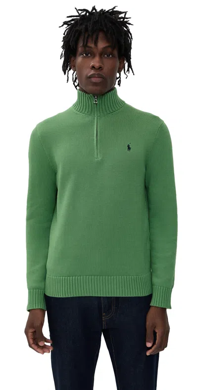 Polo Ralph Lauren Cotton Half Zip Sweater Outback Green