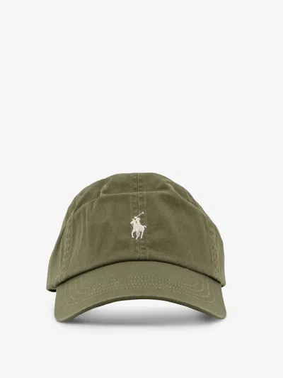 Polo Ralph Lauren Cotton Hat With Embroidered Logo On The Front In Metallic