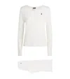 Polo Ralph Lauren Cotton Henley Pyjama Set In White