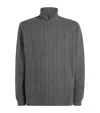 Polo Ralph Lauren Cotton Heringbone Quarter-zip Sweatshirt In Gray