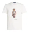Polo Ralph Lauren Mens White Polo Bear Graphic-print Cotton-jersey T-shirt Xxl In White