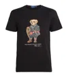 Polo Ralph Lauren Cotton Holiday Bear T-shirt In Black