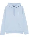 Polo Ralph Lauren Cotton Sweatshirt With Kangaroo Pocket And Drawstring Hood In Blue