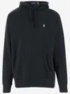 Polo Ralph Lauren Hooded Sweatshirt With Embroidered Pony In Black