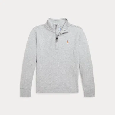 POLO RALPH LAUREN COTTON INTERLOCK QUARTER-ZIP PULLOVER