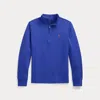 Polo Ralph Lauren Kids' Cotton Interlock Quarter-zip Pullover In Travel Blue