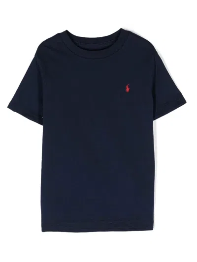 Polo Ralph Lauren Teen Embroidered Logo T-shirt In Blue