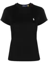 Polo Ralph Lauren Cotton Jersey Crewneck T-shirt In Black
