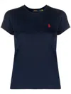 Polo Ralph Lauren Cotton Jersey Crewneck T-shirt Clothing In Blue