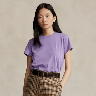 Polo Ralph Lauren Cotton Jersey Crewneck T-shirt In Purple